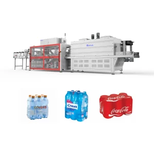 NOVA DCSP35 Electric Automatic Heat Shrink Wrapper PLC Control Paper Film Bottle Shrink Tunnel Wrapping Machine Beverage Line