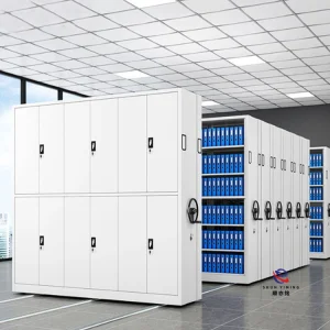 Space Efficient Mobile Compact Shelving, High Density Steel Filing Racks for Medical Record & Archive Storage
