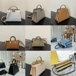 Bolsos de cuero para mujeres de marca personalizada F Baguette Peekaboo de The Way