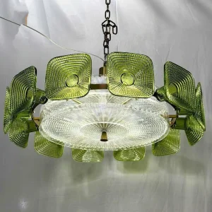 Murano Glass Chandelier Pendant Lamp Modern Decorative Lighting 3000K CCT Industrial French Minimalist Ceiling Hanging Lamp