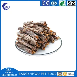 Dog Pet Snacks Teeth Grinding &amp; Cleaning Eel Bone Wrapped Duck Meat