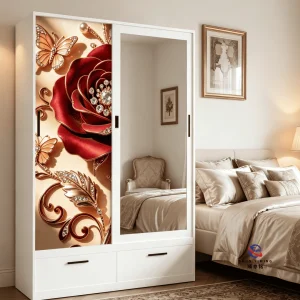 Printed Steel Wardrobe with Safe Box