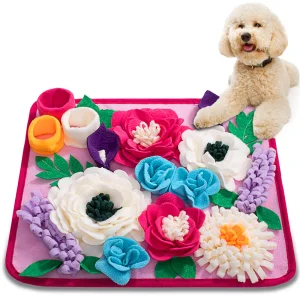 Snuffle Mat for Dogs - Adjustable Interactive Puzzle Toy for Large & Small Breed Slow Feeder for Mental Stimulation