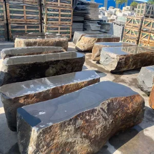 Granite and Black Basalt Stone Garden Benches for Patio Decoration