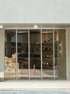 Multiple Panel Custom Aluminum Slim Profile Folding Bifold Door for Store