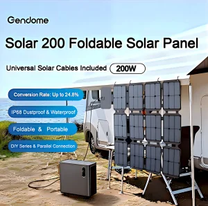 Gendome 200W Portable Solar PV Panel Folding Portable Monocrystalline Silicon A Photovoltaic Power Solar 200 Photovoltaic Panel