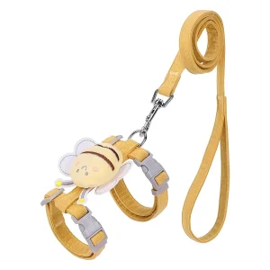 Colar de Gato Cartoon Bee da China Acessórios para Gato Corda Guia Produto para Animais de Estimação Produtos para Animais Artigos para Animais Colar e Guia para Gato