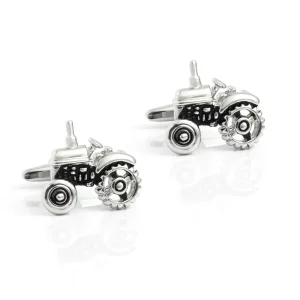 Silver Tractor Cufflinks