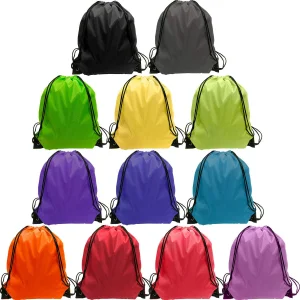Drawstring Backpack Bag Sport Storage Polyester Cinch Gym Travel Promotional Sack Pack Sports, Gym, Travel, Swimming Beach