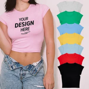 Custom Logo Baby Tee Y2k