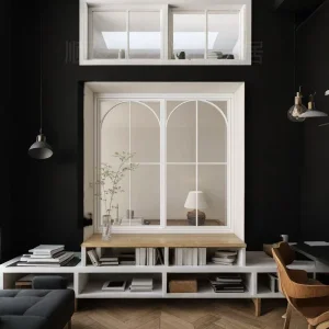 Elegant Industrial Office Retro Thin-Frame Aluminum Sliding Windows