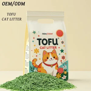 Pet Products Bulk Deodorant Tofu Litter Low Tracking Eco-Certified Sustainable Flushable Fast Clumping Green Tea Scent 1.5mm 2.0mm Tofu Cat Litter