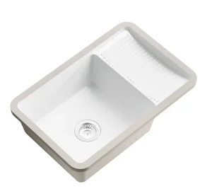 Large 28 Inch Ceramic Undermount Sink for Kitchen Cabinet or Bathroom Vanity