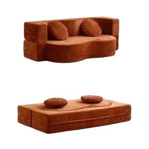 Luxury Living Room Furniture Sectional Sofa with Corner Backrest Fabric Seat Bed Set Sponge Filled