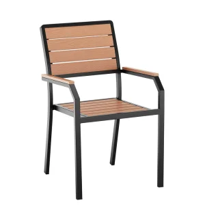 Outdoor Patio Metal Plastic Wood Garden Coffee Cafe Chair Bistro Chair Dining Chair