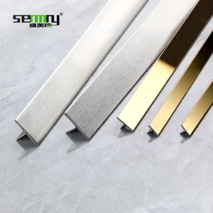 Tile Accessories 304 Ceramic Tile Profiles Colorful Decorative Metal Stainless Steel Wall T Shape Trim Accessories for Tile