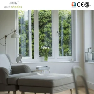 Ventana de aluminio estilo francés Multishades diseño retro ventana de guillotina con celosía ventana arqueada de lujo