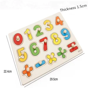 Wooden Hand Grasping Board Letter Puzzle Enlightenment Kindergarten Teaching Educational Wooden Alphabet Puzzle Toy