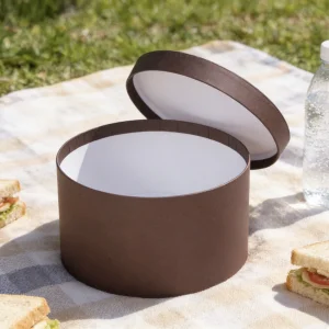 Eco-friendly Brown Round Gift Boxes