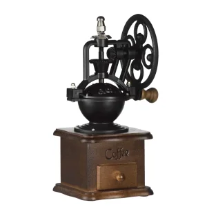 Molino de café de madera de estilo vintage, molinillos de café de manivela