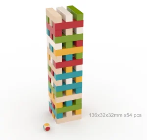 Wooden Toy Tumbling Tower Building Blocks