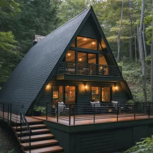 A Frame Prefab Tiny House Modular Triangular Villa Resort High Quality Triangle House for Living