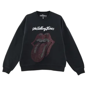 Wholesale Custom Women Heat-setting Rhinestones Drop Shoulder Sweatshirts Manufacturer, Manufacturers