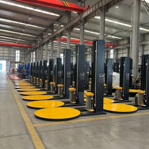 Approved CE Automatic Stretch Pallet Wrapping Machine With Scale Ramp 12r/min Pallet Wrapper Machine