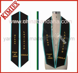 Satin Fabric Embroidery Graduation Sash Stole
