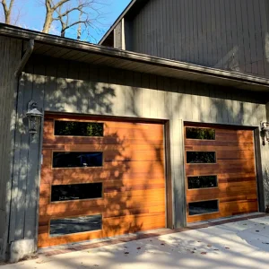 Wooden Coloured Steel Sectional Garage Door
