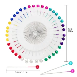 Colorful Plastic Pearl Ball Head Sewing Needle