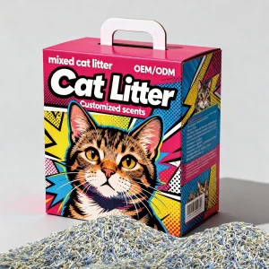 OEM/ODM Pet Supply Mixed Cat Litter Natural Odorless Eco-Certified Flushable Sustainable Premium Low Tracking Cat Sand