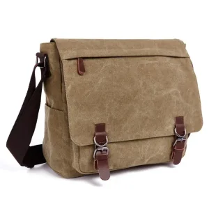 China New Waterproof Large Modern Slim Simple Work Laptop Briefcase Crossbody Carrying System Canvas Cover Closure Manufacturer, Supplier