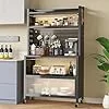 5 Tier Home Storage Cabinet Hangable with Dustproof Glass Door
