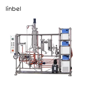 Laboratory Vacuum C B D Oil Distillation Equipment Glass Short Molecular Distillation