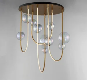 Stylish Brass Pendant Light for Contemporary Living Room Design