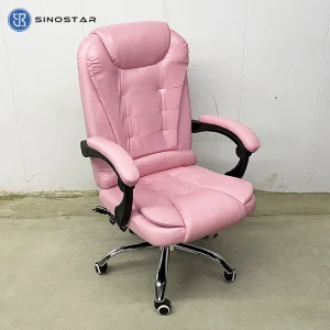 Modern High-Back Managerial Chair Featuring PU Leather and Smooth Casters