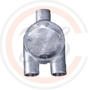 BS4568/En61386 Malleable Iron Y Box 3 Way Circular Boxes Steel HDG 25mm