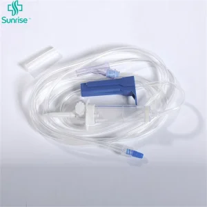 Conjunto de infusión desechable con conector libre de aguja