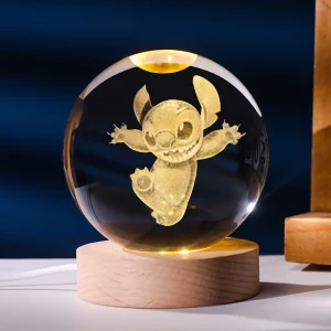PJhonor 12 Zodiac Signs 6cm 8cm LED Light Solar System Moon Saturn Planet Sphere 3D Laser Engraved Crystal DIY Wedding