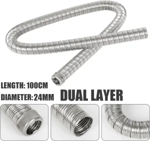 24 mm Flexible Dual Layer Diesel Heater Stainless Steel Exhaust Pipe for Eberspacher