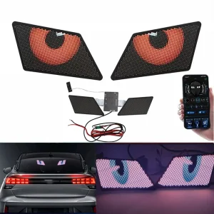 Smart LED Eye Light Screen Phone APP Control Demon Eye Car Motorcycle Headlight Assembly Modification