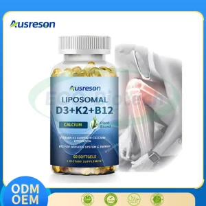 Suporte Imunológico de Coração de Osso Ausreson OEM Vitaminas D3 K2 B12 Cápsulas Softgel
