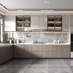 Affordable Custom Furniture Used Small Full White L Shaped Melamine Kitchen Cabinets