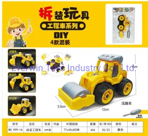 Brinquedo de Plástico para Crianças Promoção de Presentes Brinquedos DIY Veículo Veículo de Engenharia