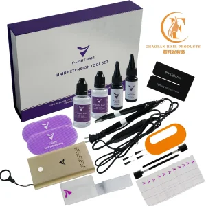 Máquina Profissional para Remoção de Cola Segura para a Pele com Capuz de Agulha, Lanyard, Escova para Remoção de Cabelo, Cabo USB, Máquina de Fábrica, Ferramenta de Extensão de Cabelo V-Light