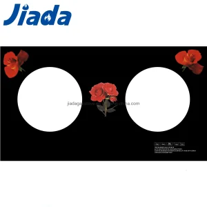 Special Beauty Customized Digital Printing Gas Fire Tempered Glass for Stove Top