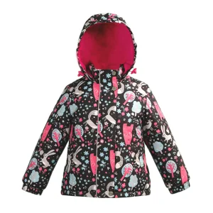 Chaqueta de invierno con capucha para niños estampada