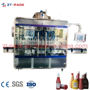 Automatic Piston Type Viscous Liquid Tomato Sauce Filling Machine Plant