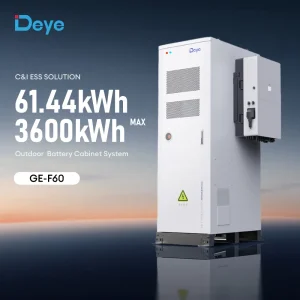Deye Ge-F60 LiFePO4 Lithium Battery 48V 51.2V 100ah 60kwh 360kwh 600kwh Bess Solar Battery Energy Storage System Cabinet